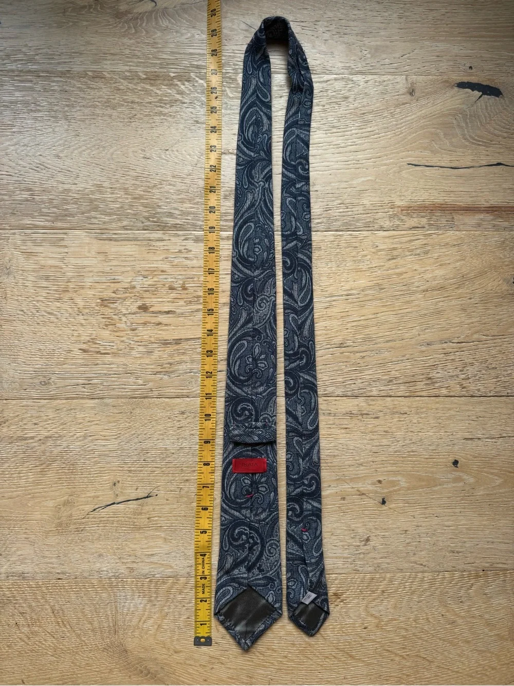 🔥STUNNING ISAIA Napoli NEW  Paisley Textured Wool/Silk tie 3” wide Price Firm